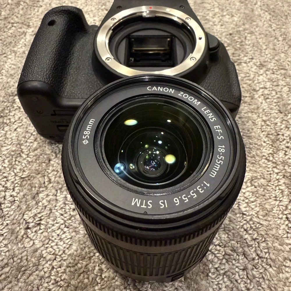 Canon EOS Rebel T5i Black DSLR Camera with Portable Battery Charging Box